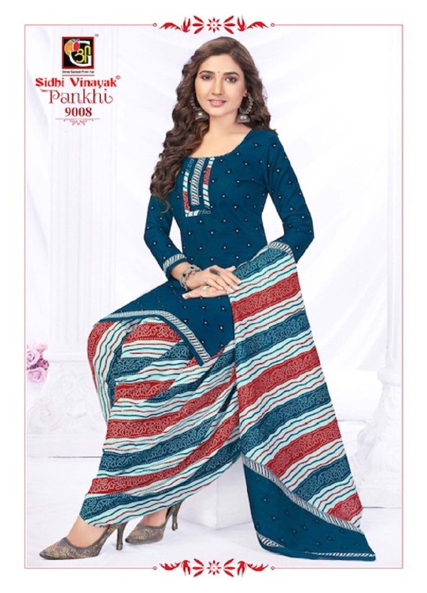 Sidhi Vinayak Pankhi Vol 9 Printed Cotton Dress Material
